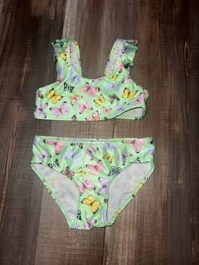 H&M Mint Green Butterfly Two-Piece Swim Set